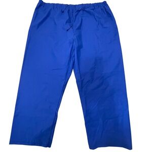 Men's XXXL Blue Rain Pants Elastic‎ Waist Drawstring Lightweight Outdoor